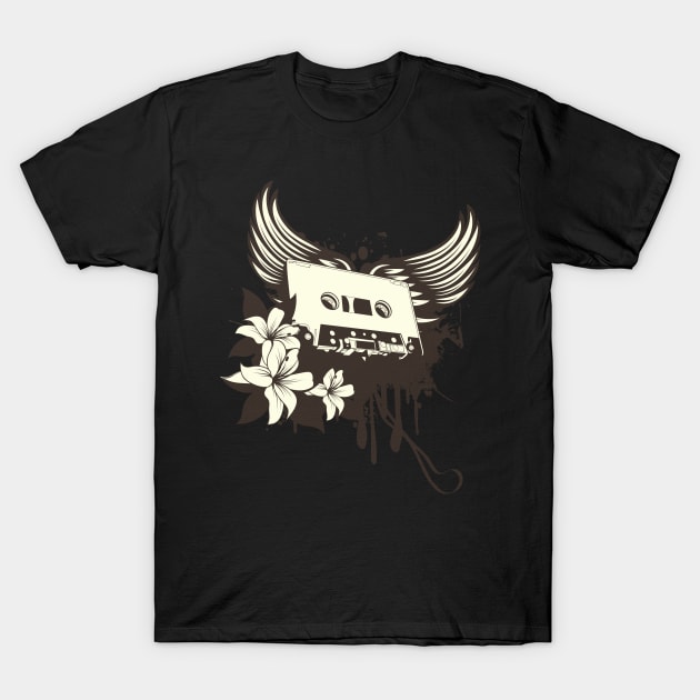 Retro Cassette Cool Illustration T-Shirt by Foxxy Merch